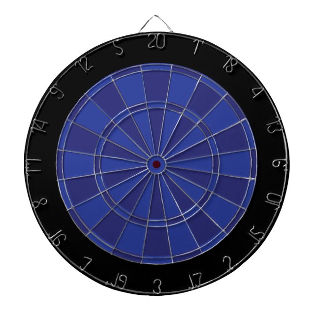 Dart Board: Royal Blue, Navy, And Black Dartboard (Front)