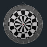 Dart Board: Silver Grey, Black, And Charcoal Dartboard<br><div class="desc">Silver Grey, Black, And Charcoal Coloured Dart Board Game Including 6 Brass Darts</div>