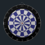 Dart Board: Silver Grey, Navy, And Black Dartboard<br><div class="desc">Silver Grey, Navy, And Black Coloured Dart Board Game Including 6 Brass Darts</div>