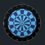 Dart Board: Sky Blue, Navy, And Black Dartboard<br><div class="desc">Sky Blue,  Navy,  And Black Coloured Dart Board Game Including 6 Brass Darts</div>