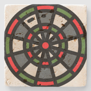 dart-board stone coaster