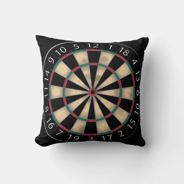 Dart Board Throw Pillow (Front)