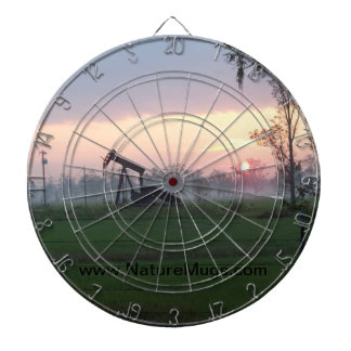 Dart Board with a Texas Sunset