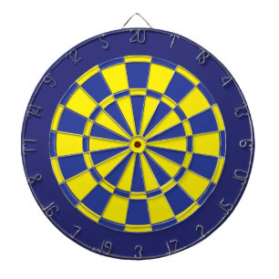 Dart Board: Yellow, Blue, And Navy Dartboard