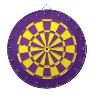 Dart Board: Yellow, Purple, And Dark Purple Dartboard
