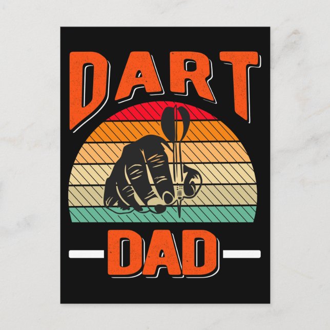 Dart Dad Dartboard Fathers Day Postcard (Front)