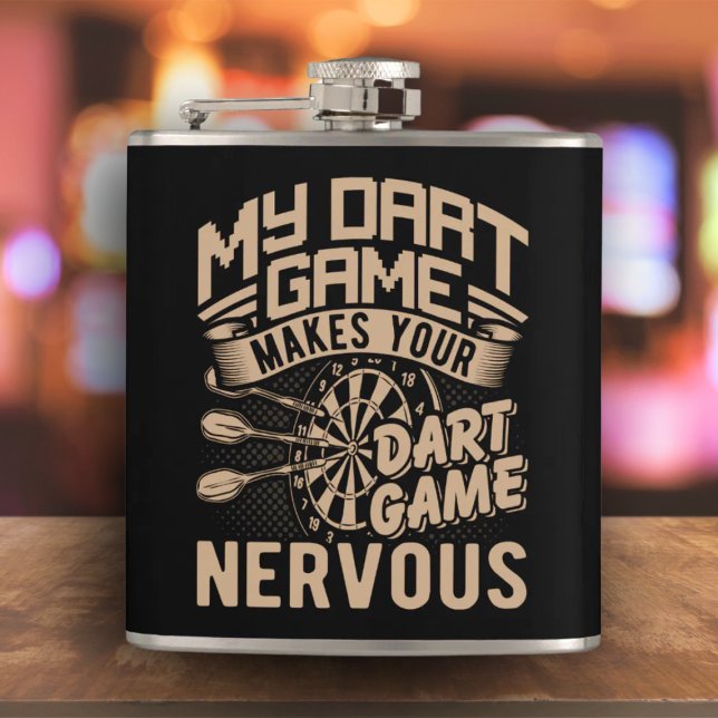 Dart Game Flex Vinyl Wrapped Flask 6 oz. (Creator Uploaded)