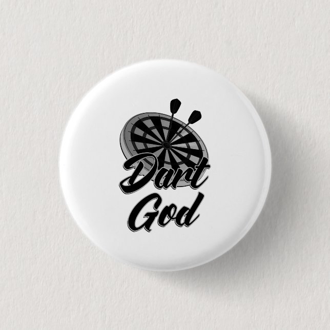 Dart God 1 Inch Round Button (Front)