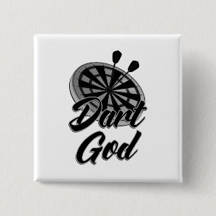 Dart God 2 Inch Square Button