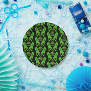 Dart Gun Battle Birthday Paper Plate