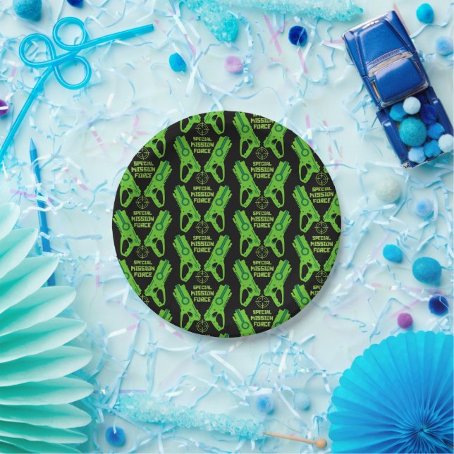 Dart Gun Battle Birthday Paper Plate (Party)