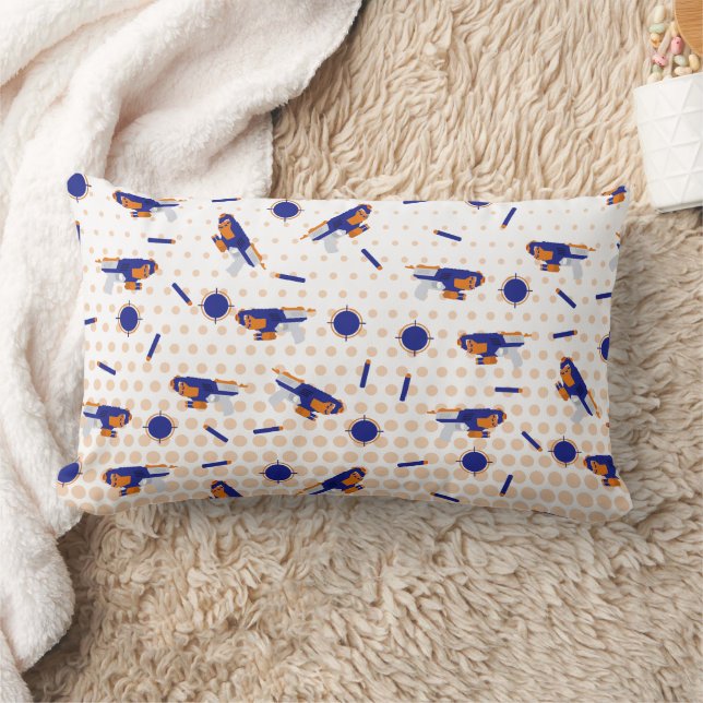 Dart Gun Battle War Boys Target Pattern Lumbar Pillow (Blanket)