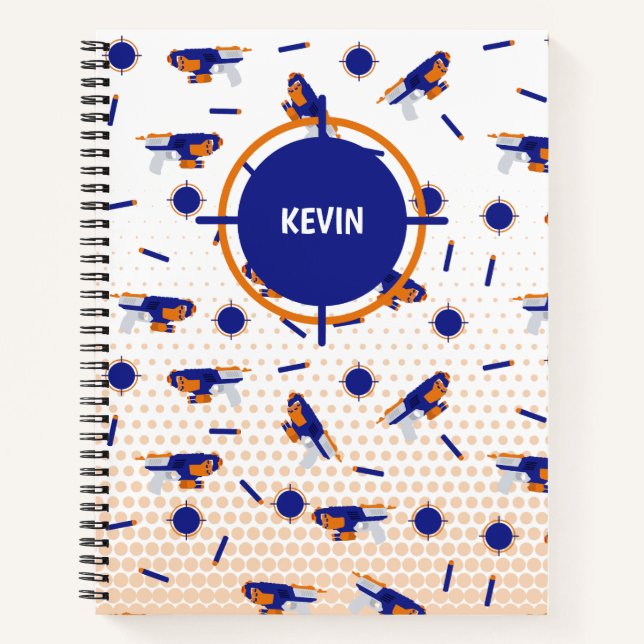 Dart Gun Battle War Boys Target Pattern Notebook (Front)