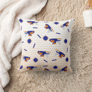 Dart Gun Battle War Boys Target Pattern Throw Pillow