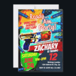 Dart gun birthday invitation, Dart gun war invite<br><div class="desc">Celebrate your little one's special day with these adorable dart gun birthday invitations! These invitations are perfect for a dart gun-themed birthday party and will set the tone for a fun and exciting event. The vibrant colours and playful design will surely impress your guests and make them excited to join...</div>