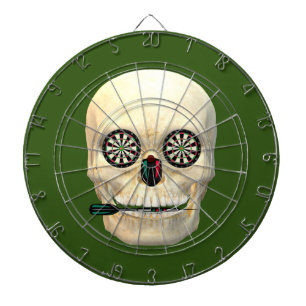 Dart head with arrow between teeth dartboard
