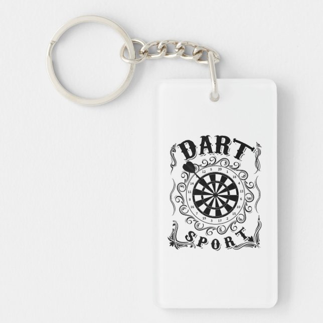 Dart Is My Sport Keychain (Front)
