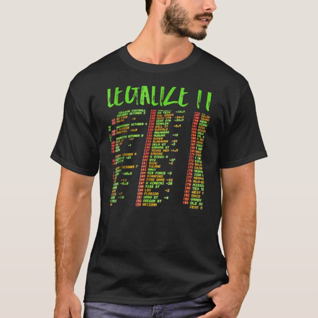 Dart - Legalize It Sports Betting T-Shirt (Front)
