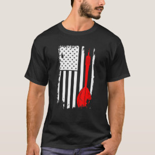 Dart Lover Player Darts ArrAmerican Flag T-Shirt