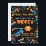 Dart Party Birthday Invitation | Dart Gun<br><div class="desc">Dart Gun Birthday Invitation,  Ready to be personalized with your info!</div>