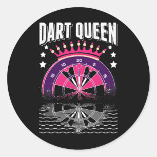 Dart Queen Arrow Triple Dartboard 180 Funny Darts Classic Round Sticker