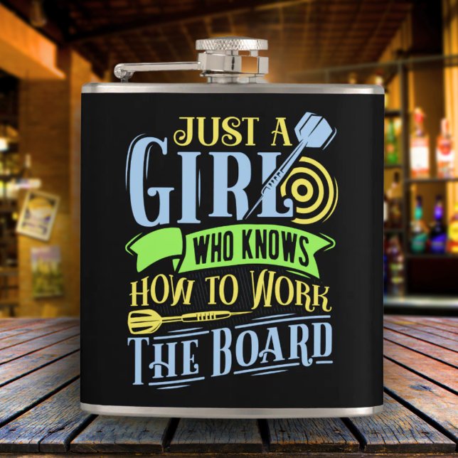 Dart Queen Vinyl Wrapped Flask 6 oz. (Creator Uploaded)