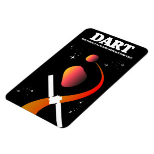 DART space mission space art. Magnet