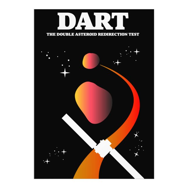 DART space mission space art. Photo Print (Front)