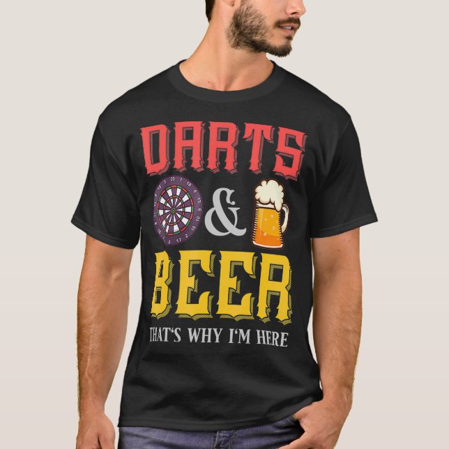 Dart Team Beer Gift Funny Dart Player T-Shirt (Front)