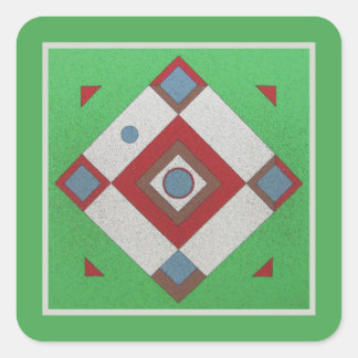 Dartball Board Square Sticker