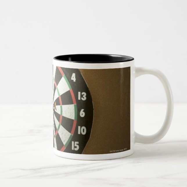 Dartboard 3 Two-Tone coffee mug (Right)