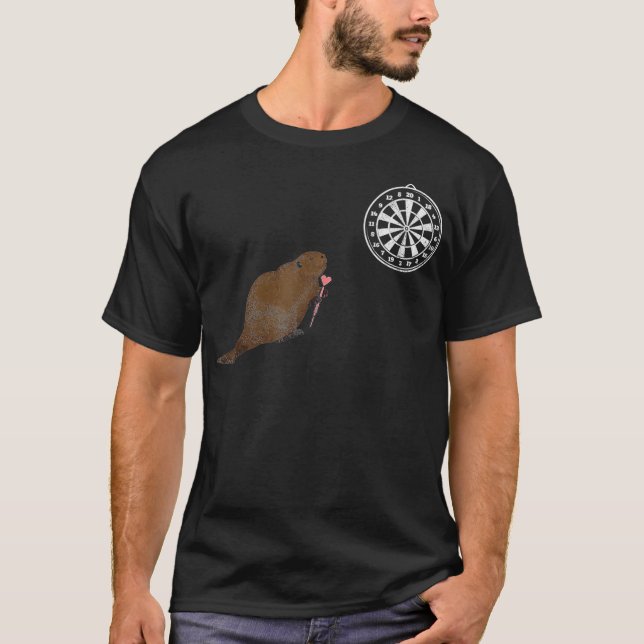 Dartboard Beavers Darts Nutria Bullseye Dart T-Shirt (Front)
