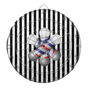 Dartboard Black & White Stripe Barber Pole Barbers