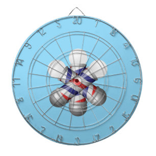 Dartboard Blue Barber Pole Barbers