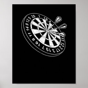 Dartboard Bulls Eye dart player fan dartboard Poster