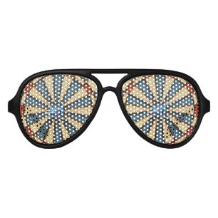 Dartboard Bullseye Aviator Sunglasses