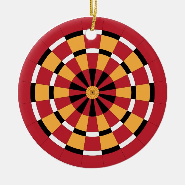 Dartboard Ceramic Ornament (Front)