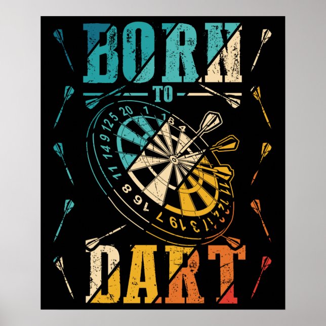 Dartboard Dart Player Darts Poster (Front)