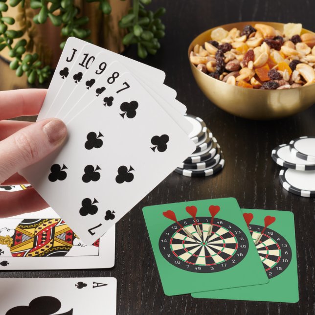 Dartboard & Darts Playing Cards (In Situ)