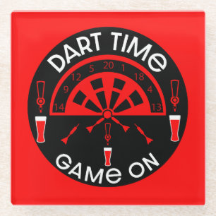  Dartboard Game Gift Glass Coaster