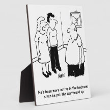 Dartboard in the Bedroom. Funny Cartoon