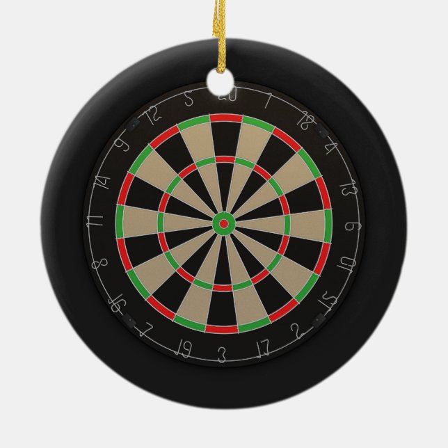 Dartboard Lover Ceramic Ornament (Back)