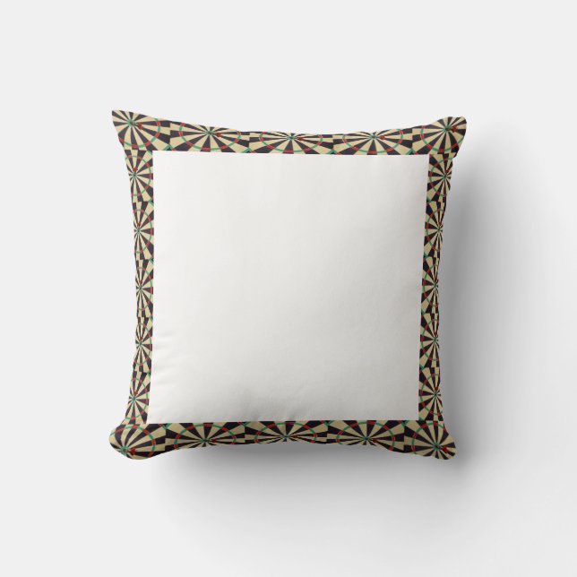 Dartboard Picture Frame, Throw Pillow (Front)