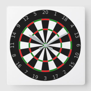 Dartboard Square Wall Clock