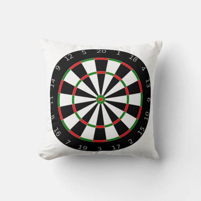 Dartboard Throw Pillow (Front)