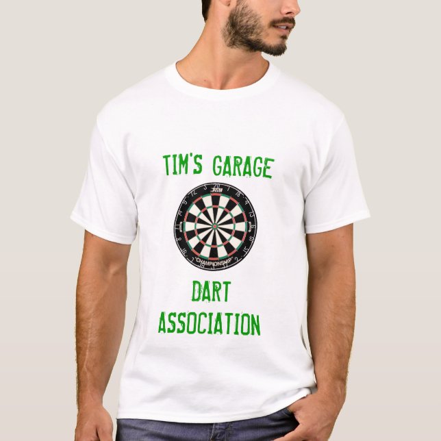 dartboard, TIM'S GARAGE, DART, ASSOCIATION T-Shirt (Front)