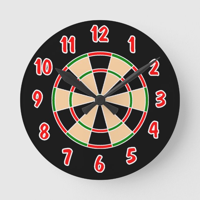Dartboard Wall Clock. Round Clock (Front)