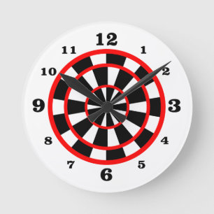 Dartboard- White Round Clock