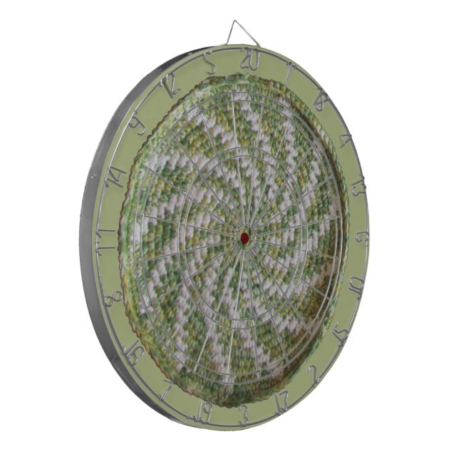 Dartboard - White Spiral on Green (Front Left)