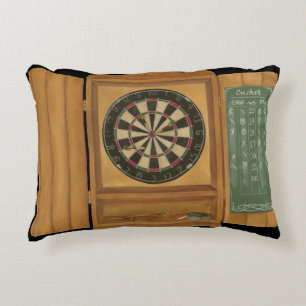 Dartboard with Cricket Scoring Decorative Pillow